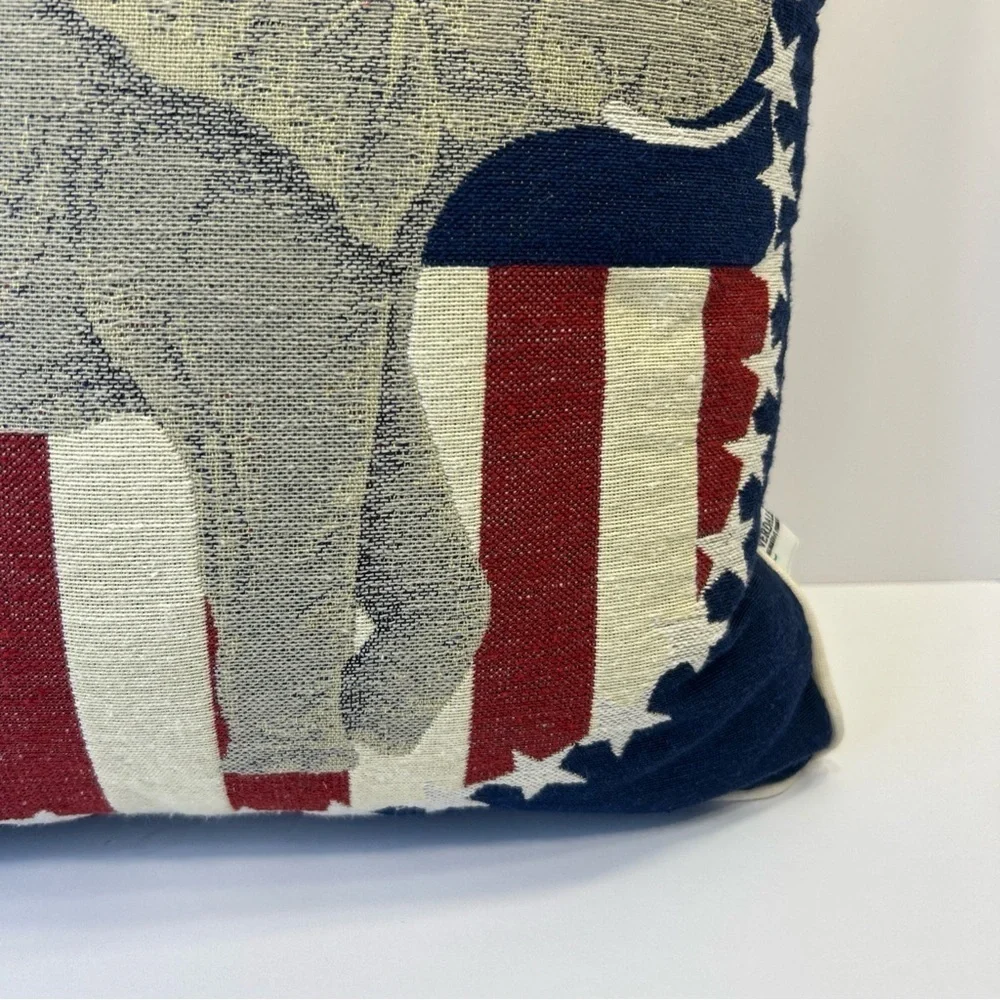 Republican Elephant 14  x14  x 4  Pillow by Riverdale Red White And Blue Stars